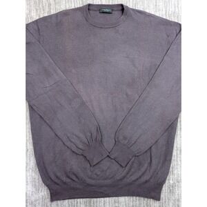 Canali Men's Sweater Wool Rayon Knit Men's Large Mauve Made in Italy Soft